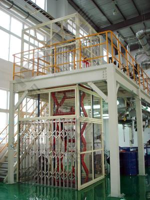 Grid steel frame lift ladders